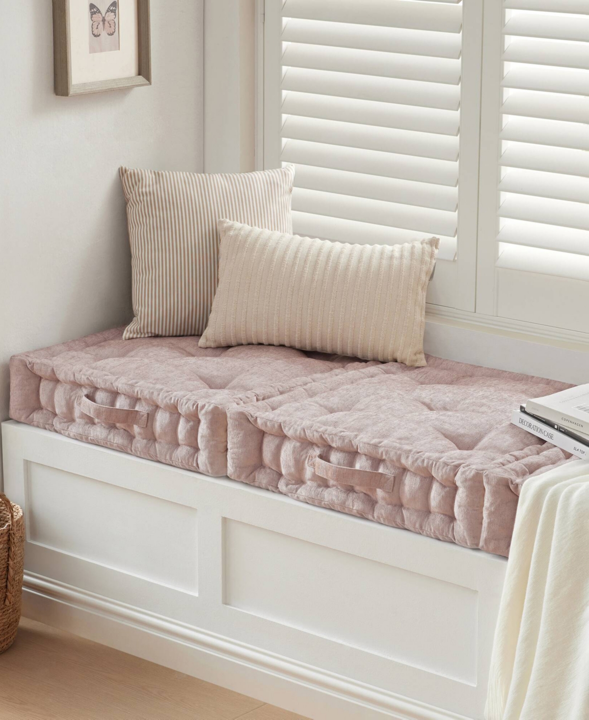 Intelligent Design Azza Chenille Square Floor Pillow Cushion, 24" x