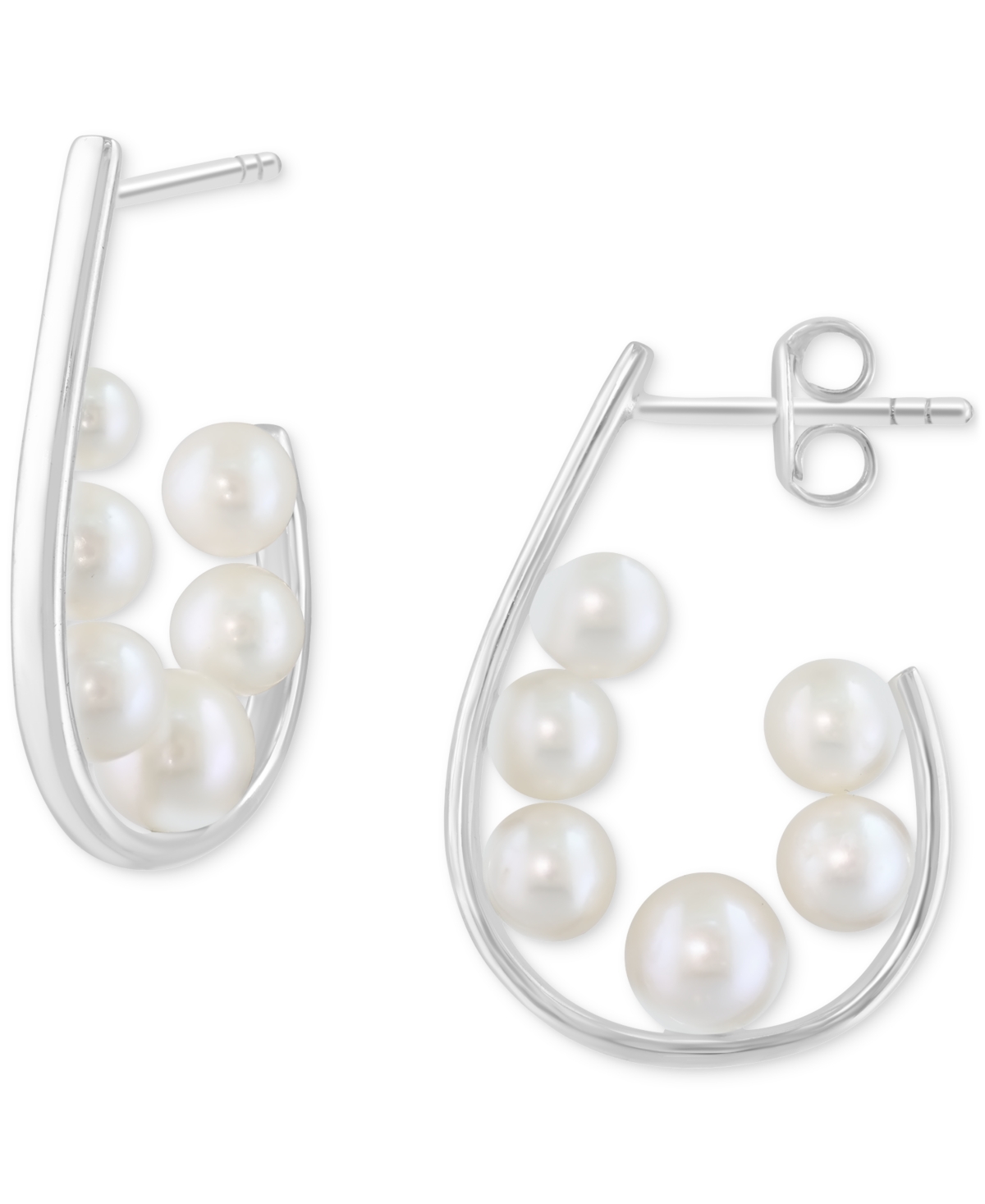 Cultured Freshwater Pearl (3-5MM) Earrings in Sterling Silver - Sterling Silver