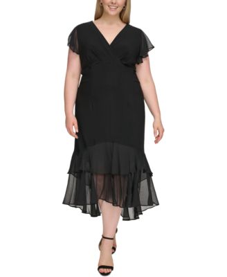 Tommy Hilfiger - Plus Size Flutter-Sleeve A-Line Dress