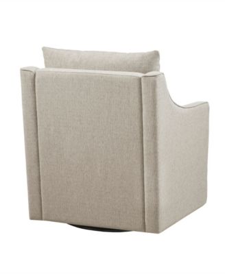 30" Wood Christian Wide Swivel Armchair