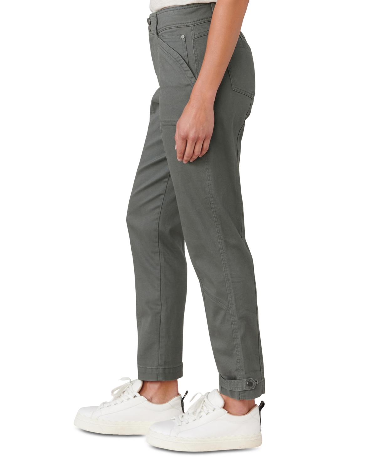 Democracy Petite Ab Solution High Rise Tapered Utility Pants In Thym Thym