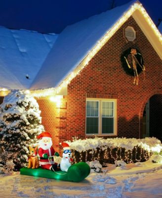 8 ft. Outdoor Santa's Dog Sled Lit Inflatable