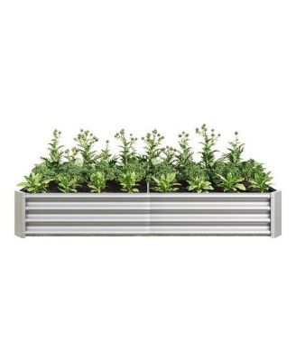 Metal Raised Garden Bed for Outdoor Plants, Vegetables, and Flowers - Rectangular Planter