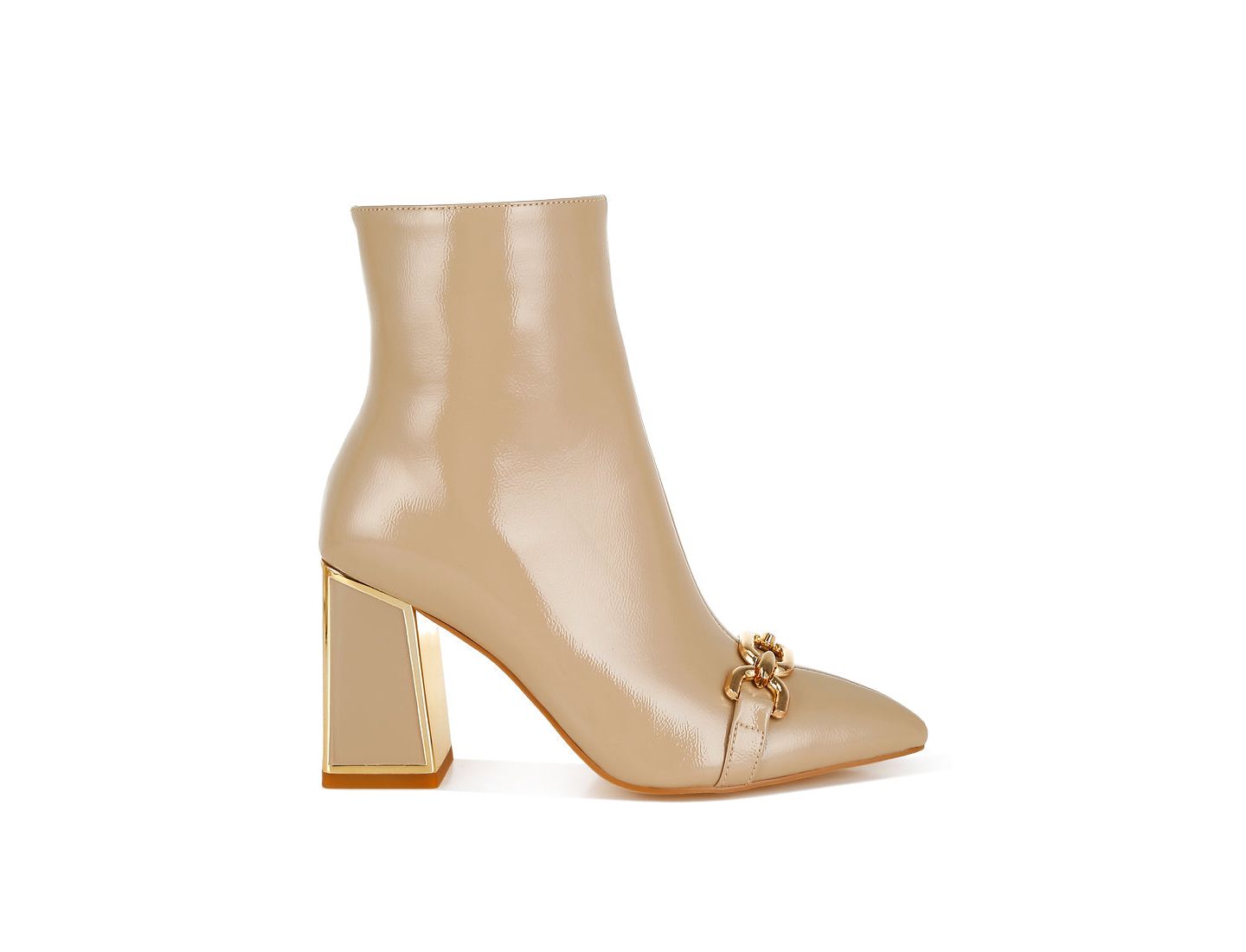 Женские ботинки London Rag Pollux Metallic Chain Detail, цвет: Светлый бежевый — фото 2