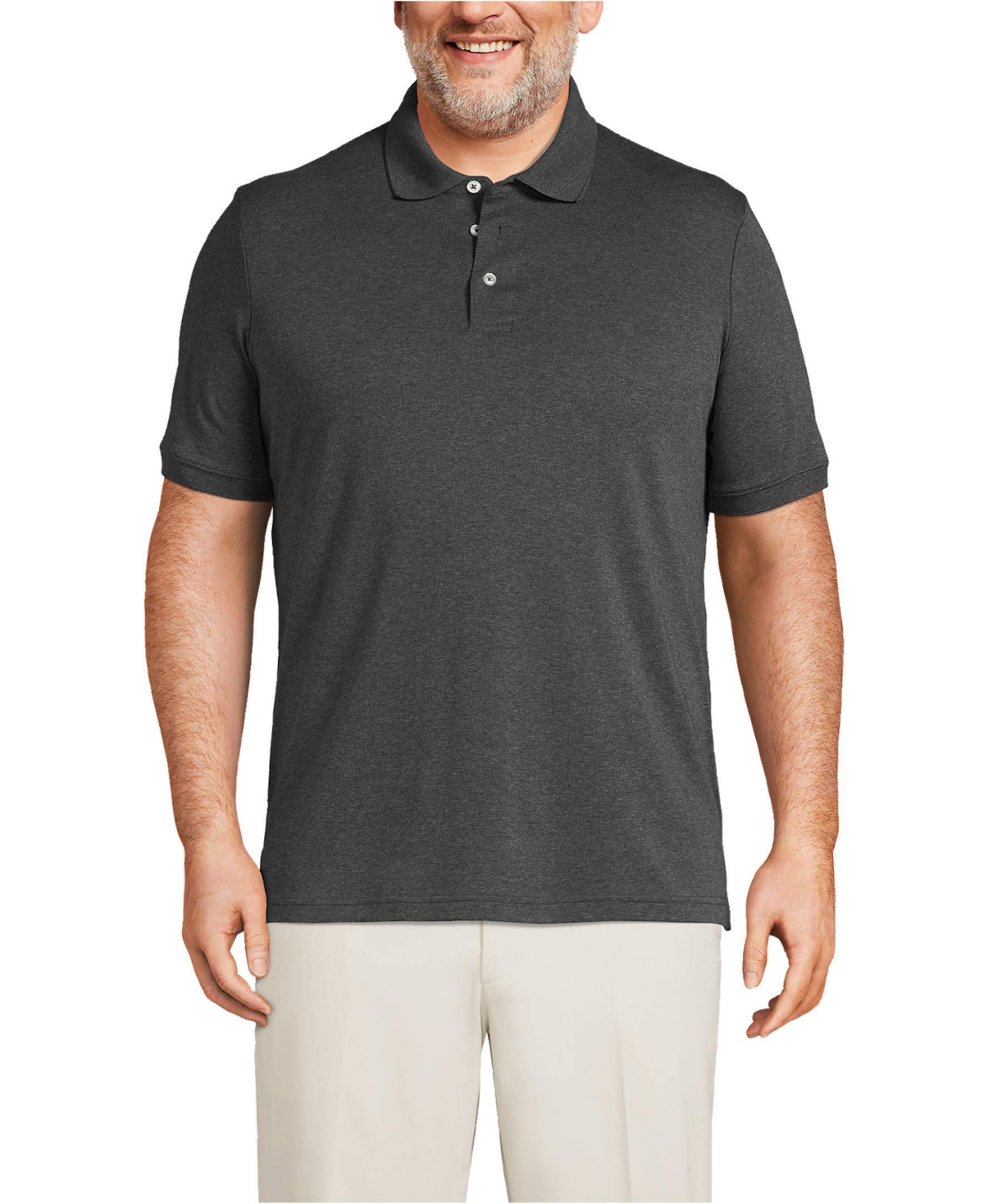 Big & Tall School Uniform Short Sleeve Cotton Supima Polo Shirt - White