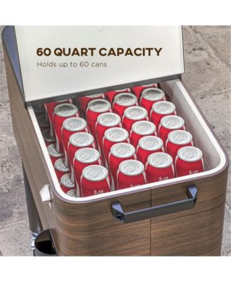 Outdoor Party Cooler Cart – Mobile Beverage Station for Backyard Gatherings