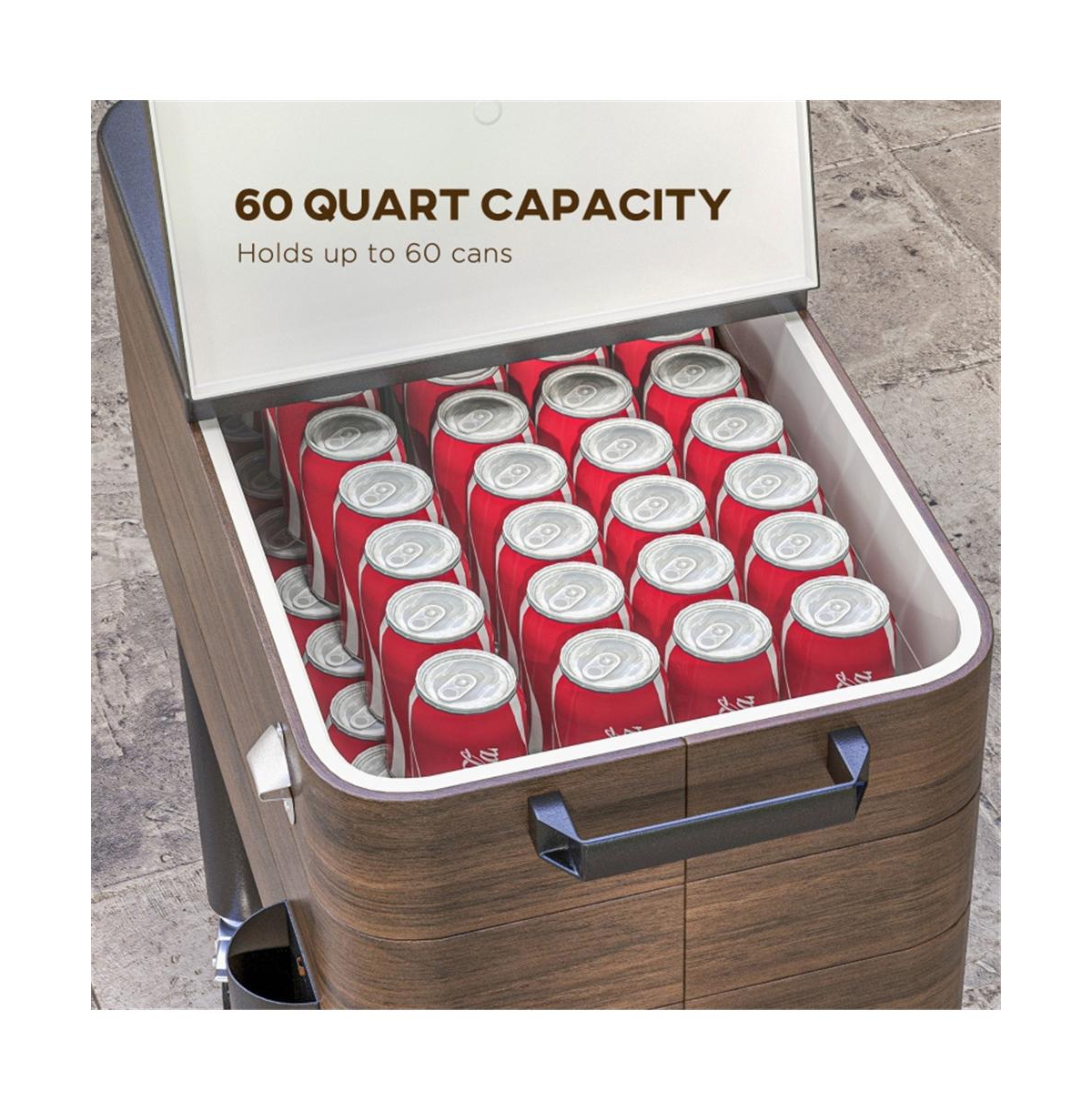 Slickblue Outdoor Party Cooler Cart – Mobile Beverage Station for Backyard Gatherings