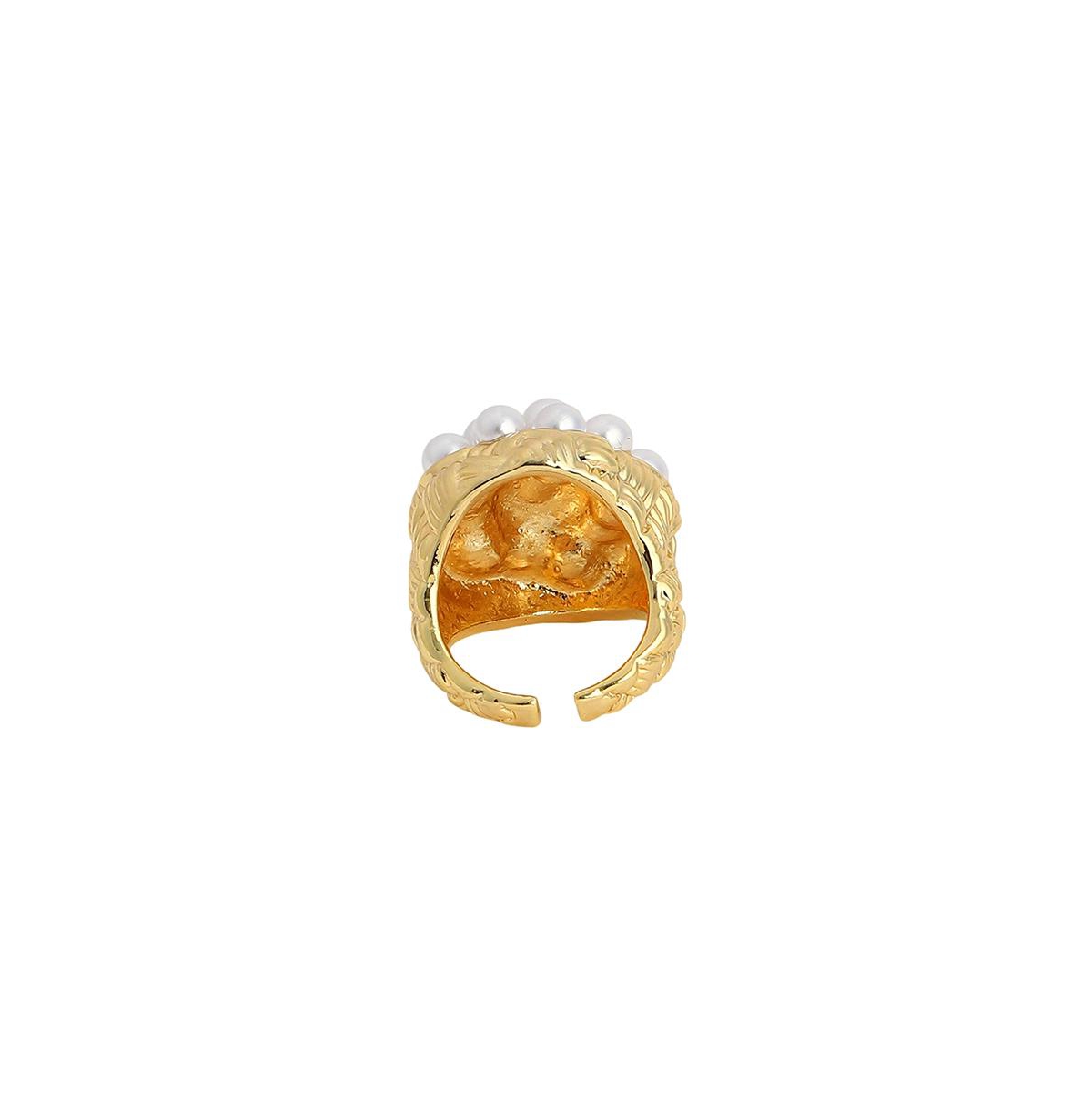 Sohi Women's The Elizabethan Statement Ring In White