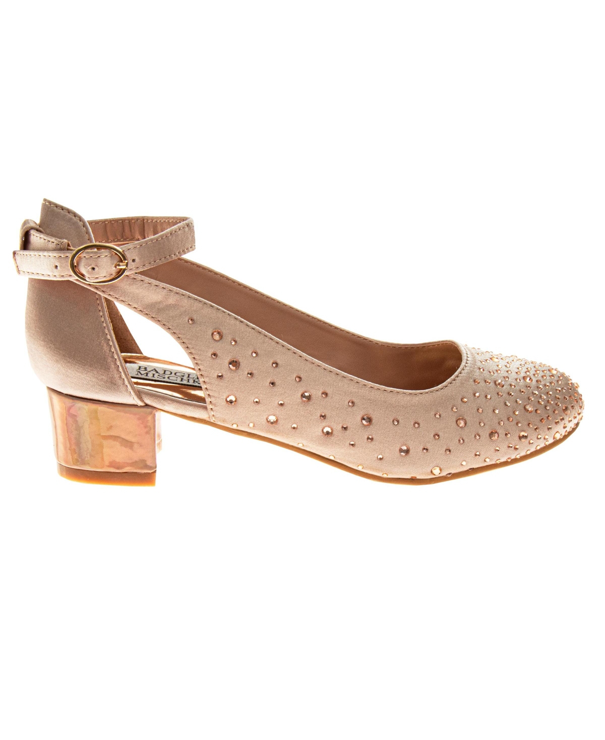 Badgley Mischka Little Girls Low Heeled Dress Shoes. (Little Kids/Big Kids)