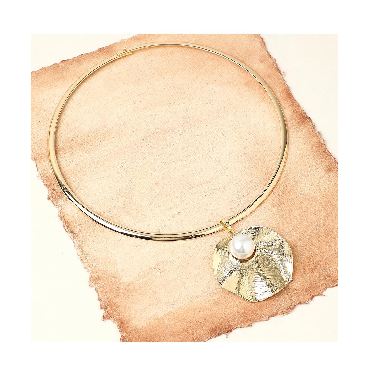 Sohi Women's Swirl Collar Necklace