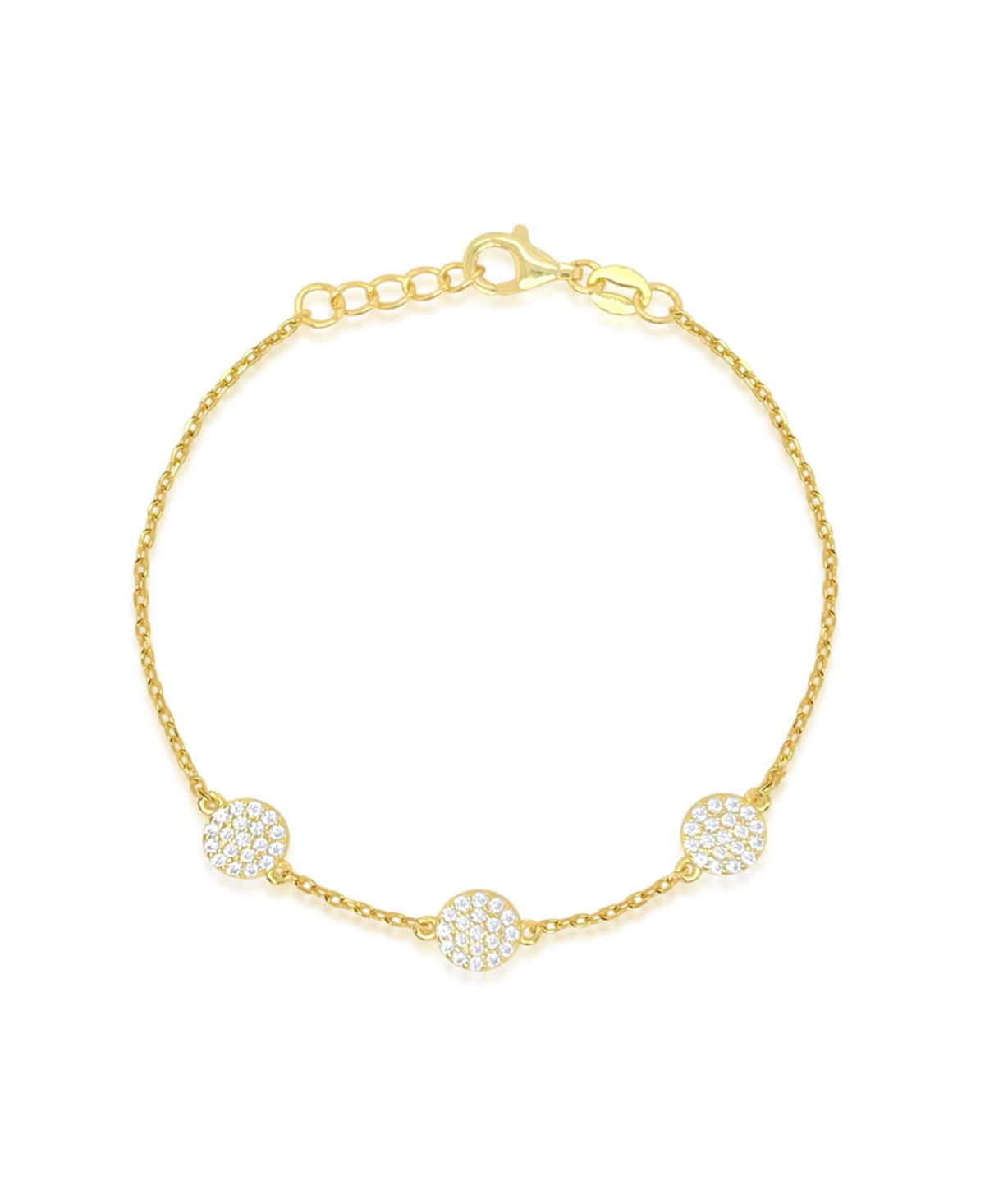 EtoielleGold Tone Cz Disks Bracelet - Yellow