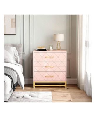 3-Pc Wood Dresser with Storage Drawers – Modern Bedroom Chest