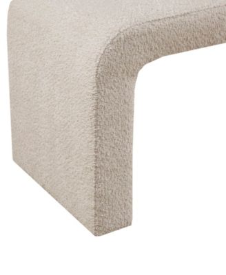 42" Wood Steve Wide Boucle Waterfall Bench