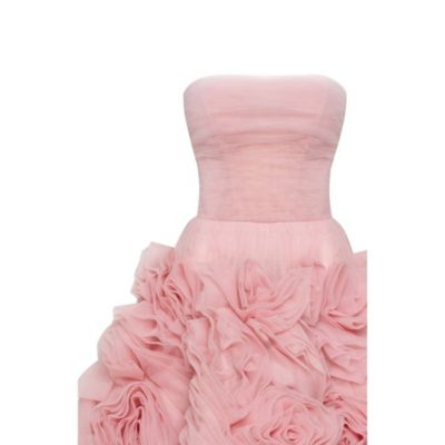 Women's Dramatically Flowered Tulle Dress