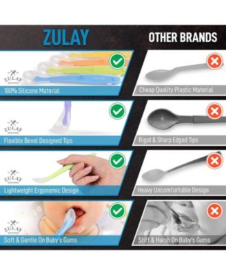 6 Pack Silicone Baby Spoon - First Stage Baby Feeding Spoon