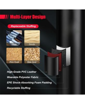 56/63Lbs Filled Punching Bag Set with Boxing Gloves