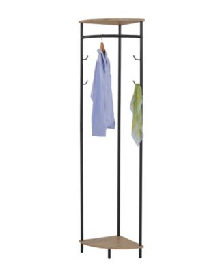 Pasmore metal and wood Corner Hall Tree
