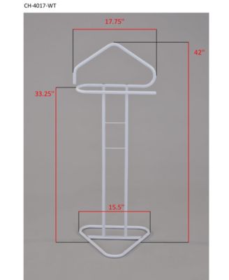 Kalblins Metal Clothing Wardrobe Suit Valet Rack Stand