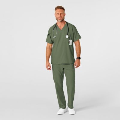 Men's W123 Flat Front Cargo Scrub Pant