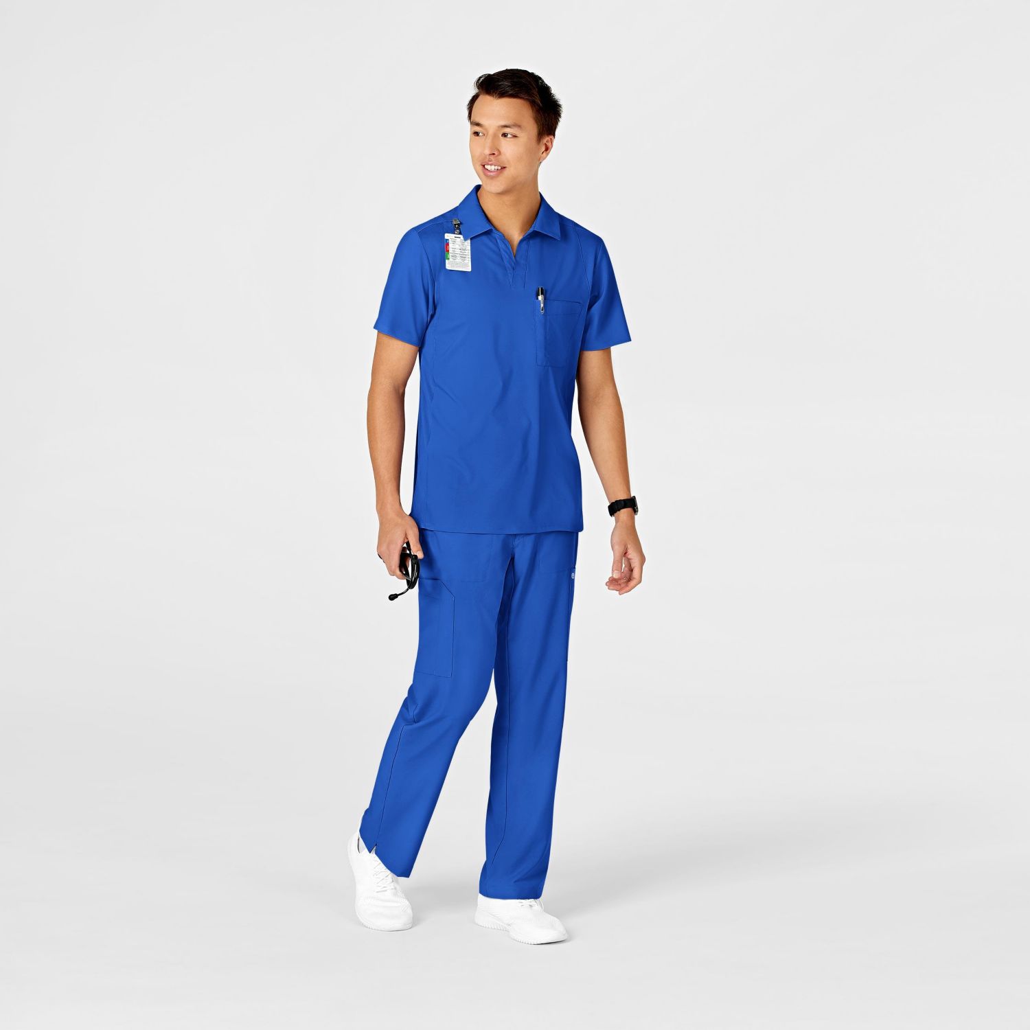 Men's W123 Collar Scrub Top