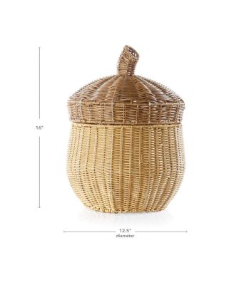 Kaplan Early Learning Acorn Washable Wicker Floor Basket