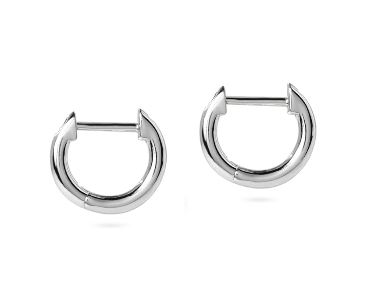 Sterling Silver Mini Huggie Hoops - Mini Huggie Hoops Silver - Silver, silver