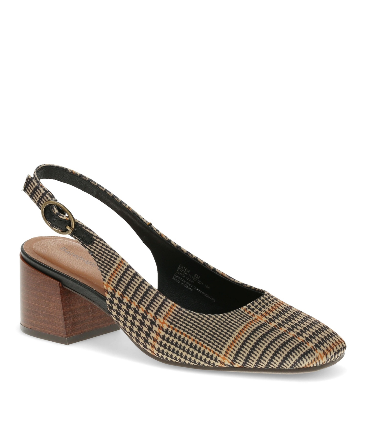 Baretraps Women's Ester Block Heel Slingback Pumps In Black Multi