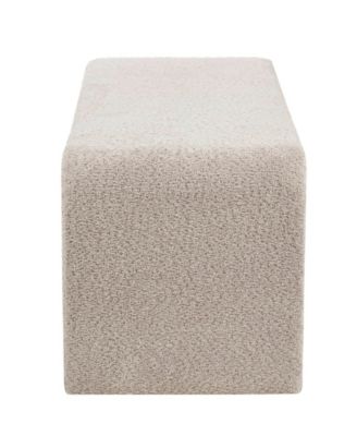 Steve 52"W Boucle Waterfall Bench