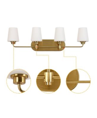 4-Light Bathroom Vanity Light with Shade