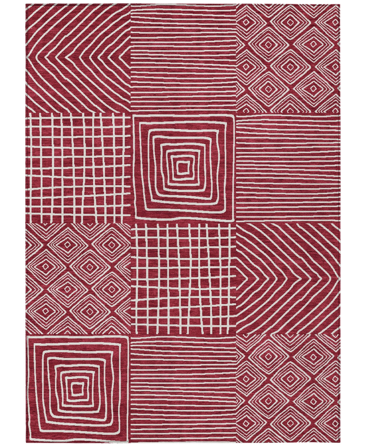 Addison Chantille Machine Washable Acn1044 8'x10' Area Rug In Cranberry