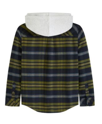 Big Boys Yarndye Hooded Shirt Jacket