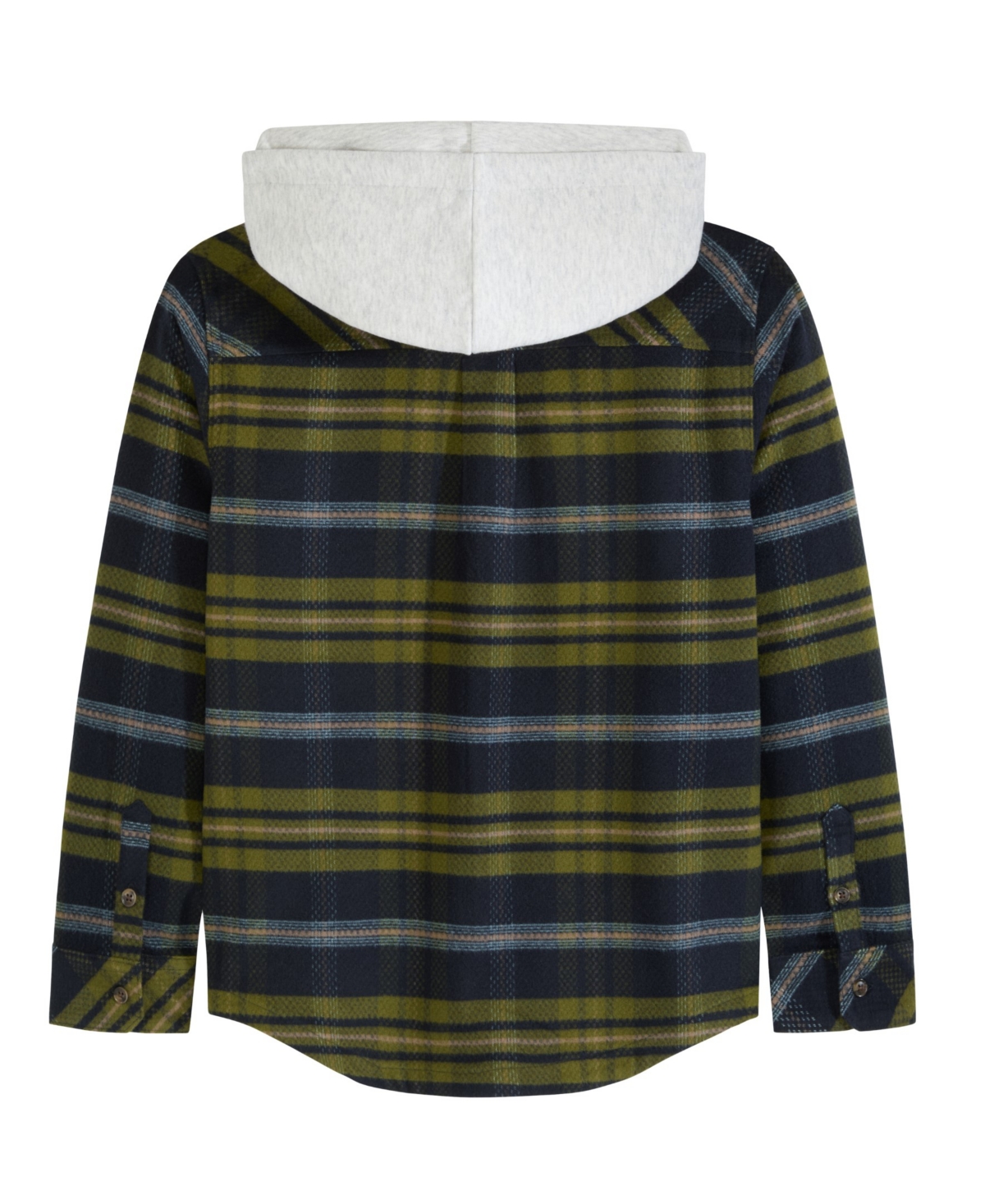 Scotch & Soda Big Boys Yarndye Hooded Shirt Jacket In Evening Skies