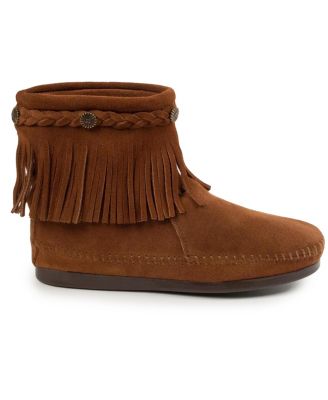 Women's Suede High Top Back Zip Boots