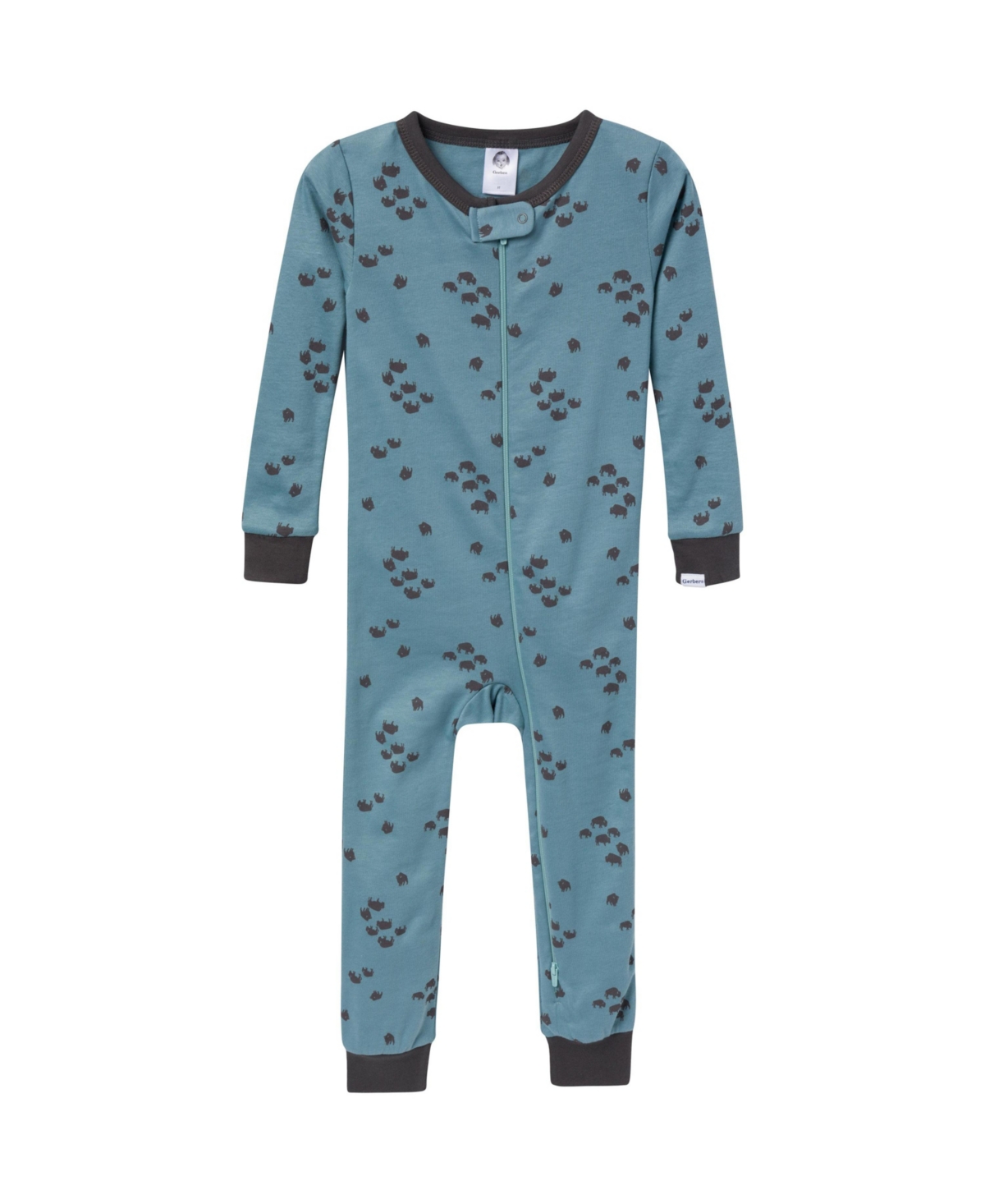 Gerber Toddler Boys Snug Fit Footless Pajamas, 3-Pack, Safari