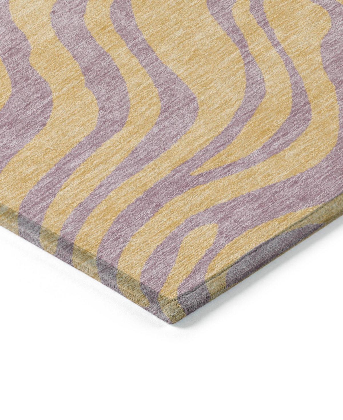 Addison Chantille Machine Washable Acn1043 5'x7'6" Area Rug In Peach