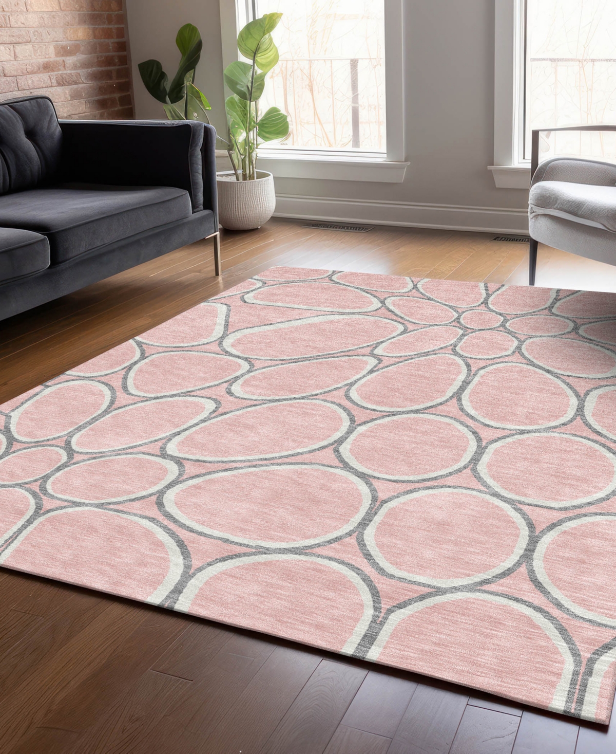 Addison Chantille Machine Washable Acn1041 3'x5' Area Rug In Pink