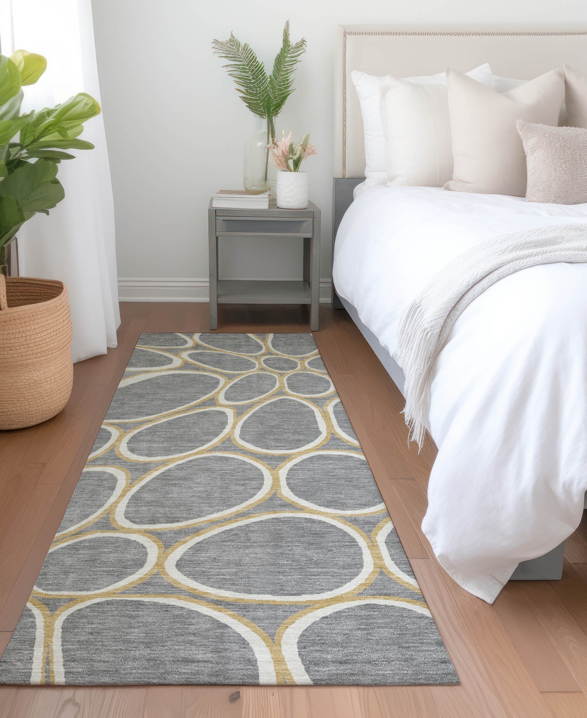 Addison Chantille Machine Washable Acn1041 2'3"x7'6" Runner Area Rug In Gray