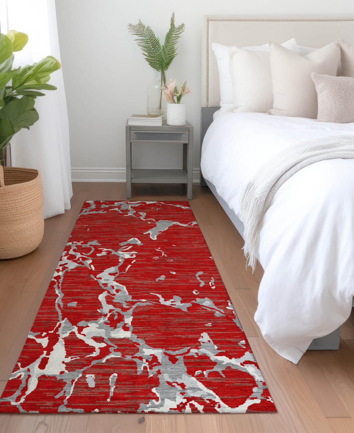 Addison Chantille Machine Washable Acn1046 2'3"x7'6" Runner Area Rug In Red