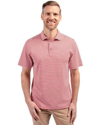 Men's Virtue Pique Stripe Short Sleeve Polo