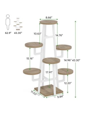 Wooden Corner Plant Pots Holder Rack Flower Stand Shelf Planter Organizer,7 Tier Plant Stand Indoor