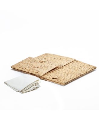 Foldable Water Hyacinth Portable Hamper