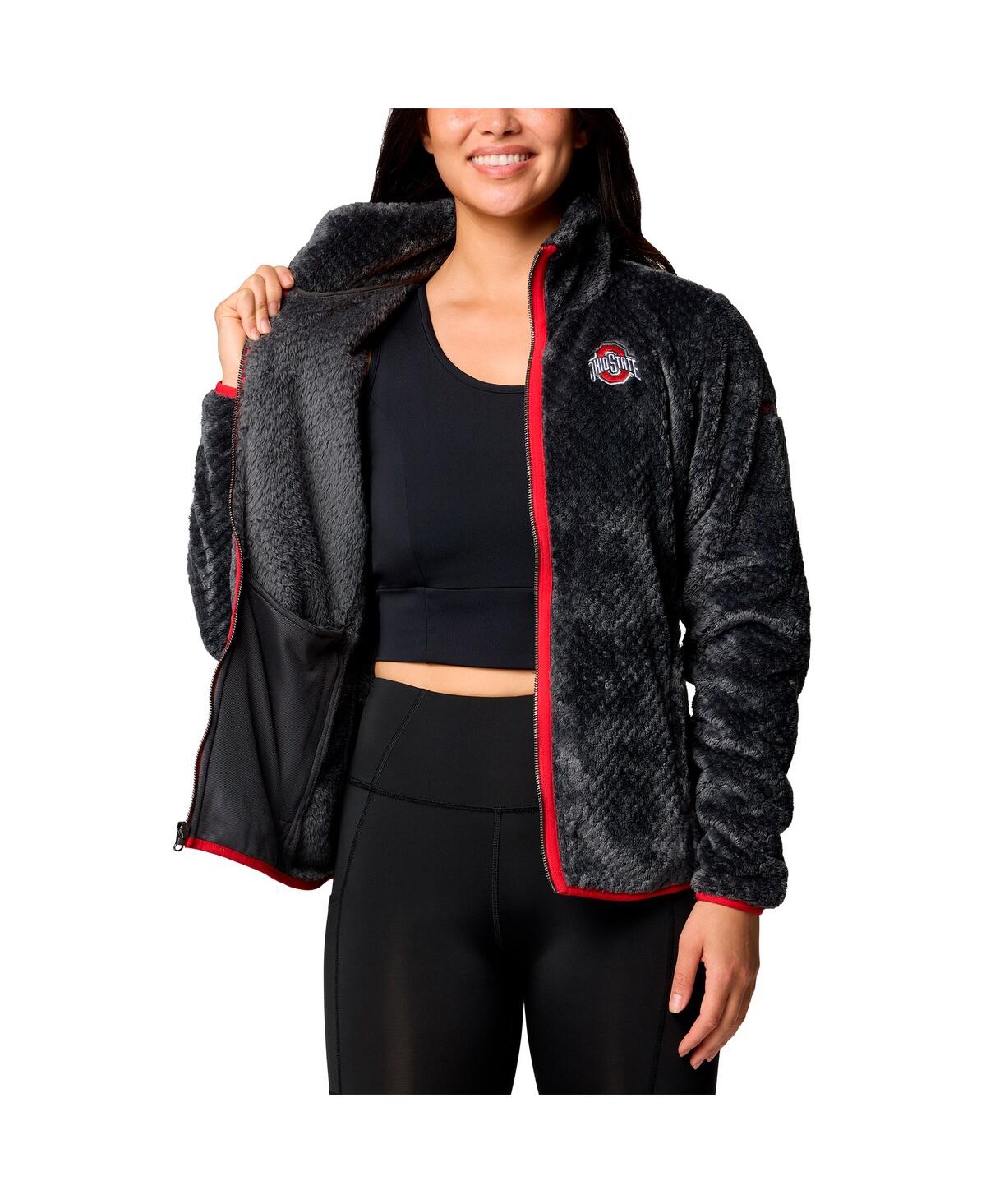 Shop Columbia Women's Black Ohio State Buckeyes Fireside Ii Sherpa Full-zip Jacket
