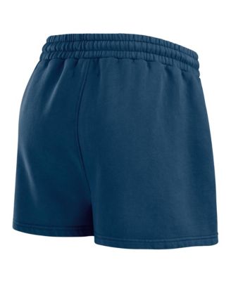 Women's Navy Dallas Cowboys Washed Fleece Long Sleeve T-Shirt Shorts Lounge Set