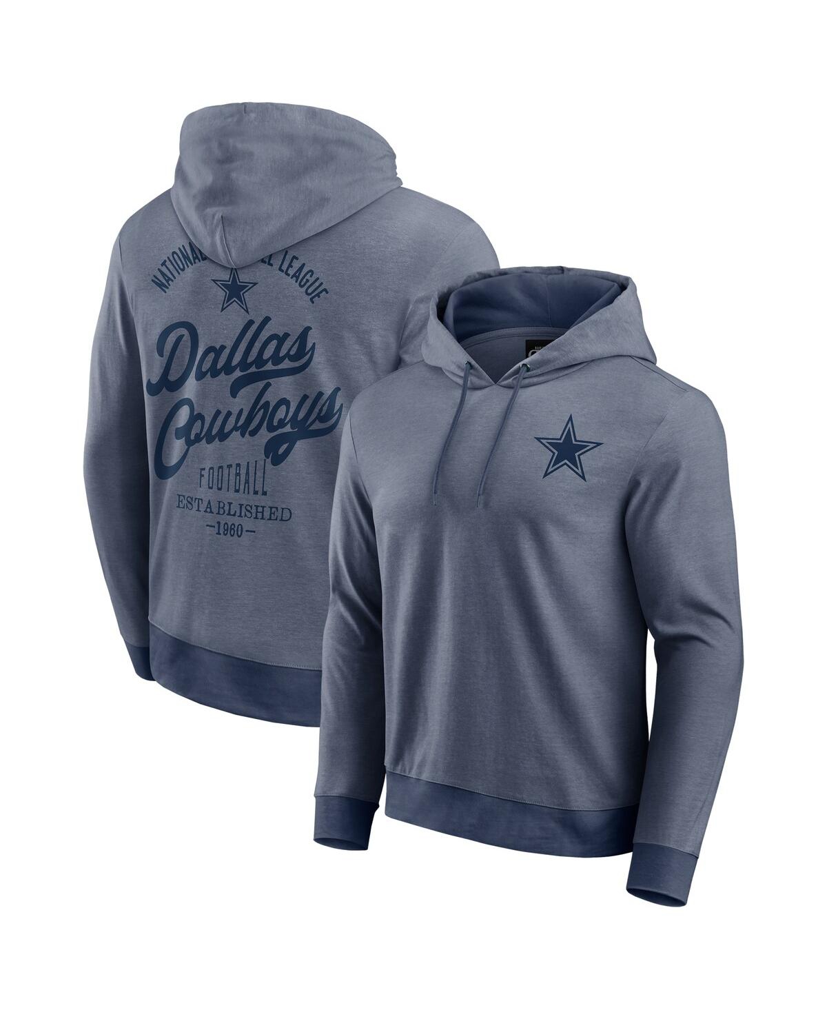 Men's Navy Dallas Cowboys Tonal Knit Pullover Hoodie - Navy