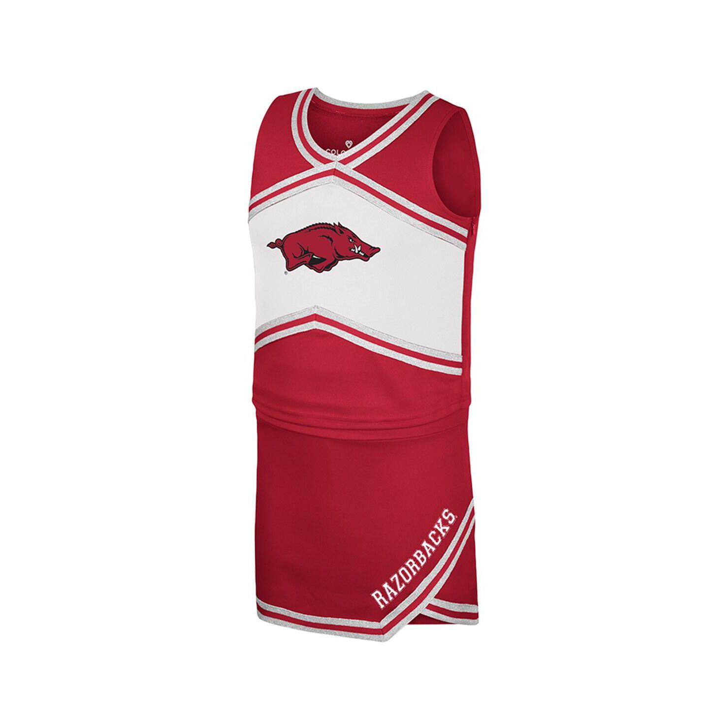 Комплект Colosseum Cardinal Arkansas Razorbacks Cheerleader Top Skirt Set для девочек — фото 3