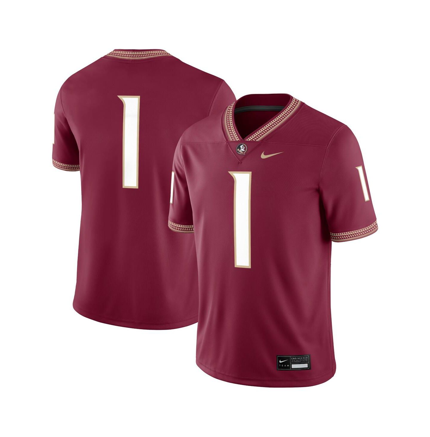 Мужской топ Nike 1 Garnet Florida State Seminoles Game Jersey — фото 1