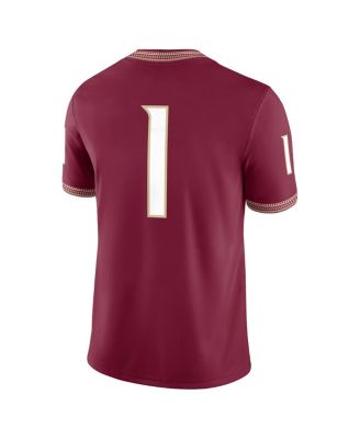 Men's 1 Garnet Florida State Seminoles Game Jersey