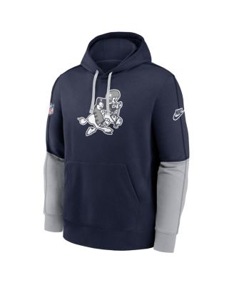Men's Navy Dallas Cowboys Sideline Club Pullover Hoodie
