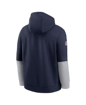 Men's Navy Dallas Cowboys Sideline Club Pullover Hoodie