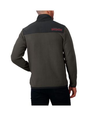 Men's Pewter Tampa Bay Buccaneers Color Block Polar Fleece Full-Zip Jacket